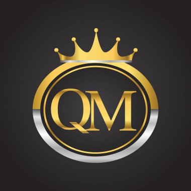 qm vektör çizim altın harfler