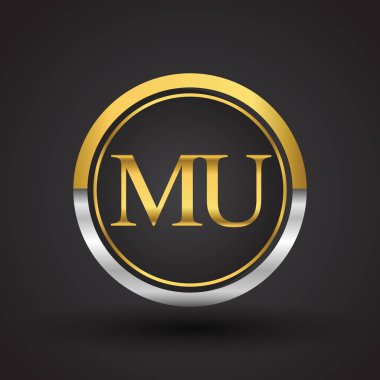 Gümüş ve altın harfler mu vektör çizim