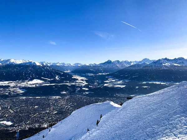 Zonnige Winterdag Seegrube Innsbruck Oostenrijk — Stockfoto