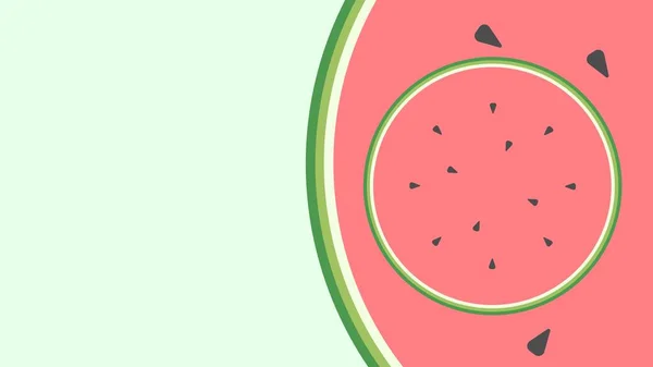Wassermelone auf grünem Hintergrund. Frisches Obst. Saft — Stockvektor