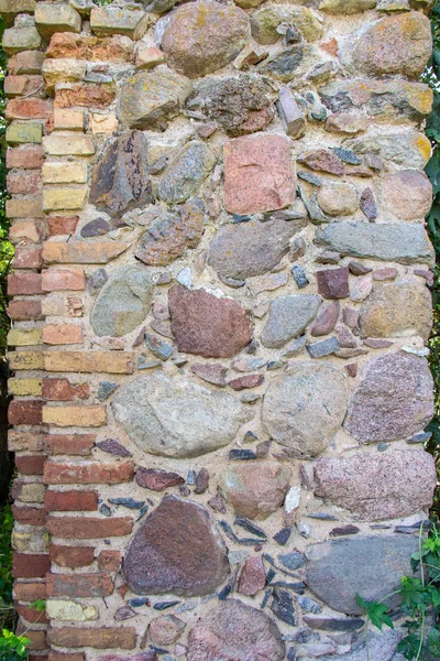 Ancient Stone Pillar One Corners Which Used Red — Stock Photo, Image