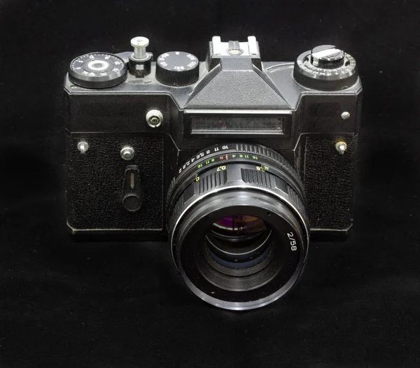 Analog Slr Camera Made Ussr Interchangeable Lens — Stock Photo, Image