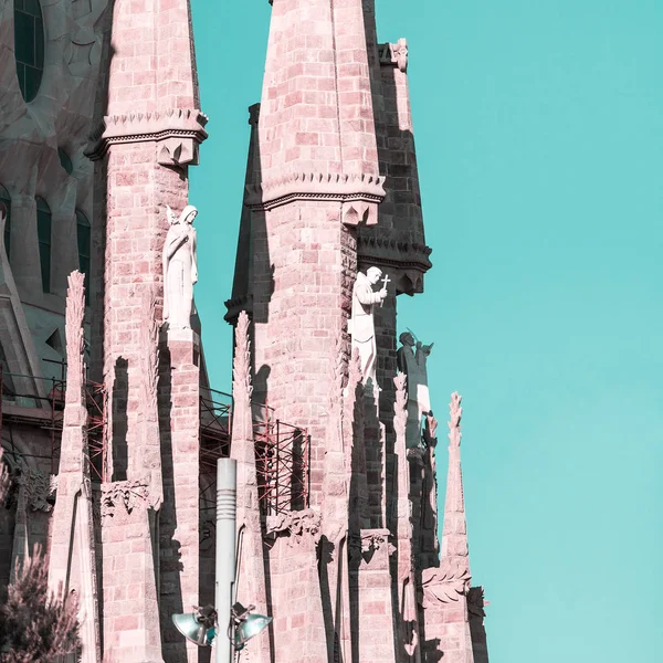 Panny Marie utěšitelky chrám svaté rodiny, Sagrada Familia, Barcelona, Španělsko — Stock fotografie