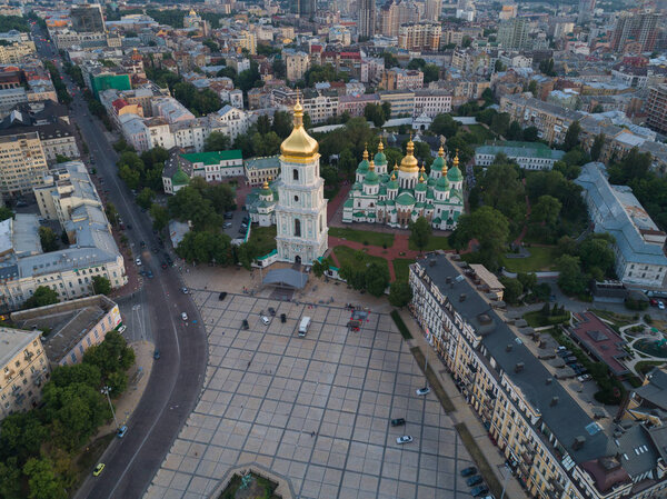 Sofievskaya Square and St. Sophia Cathedral in Kiev, Ukraine