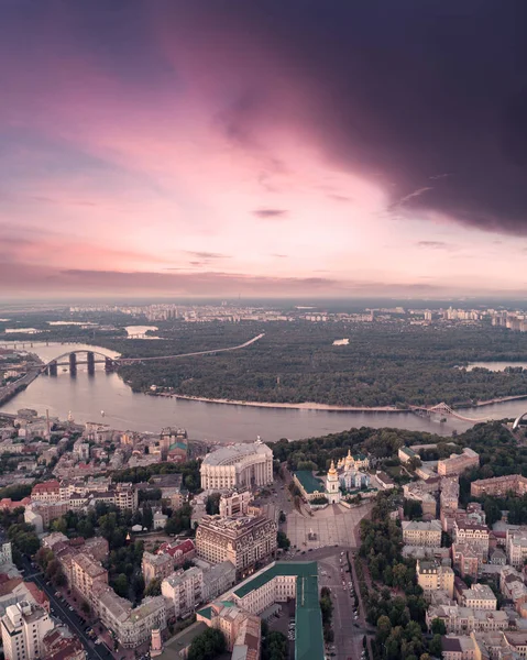 Sofievskaya plac i Katedra Sofijska w Kijowie, Ukraina — Zdjęcie stockowe