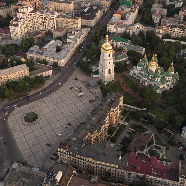 Sofievskaya Square and St. Sophia Cathedral in Kiev, Ukraine