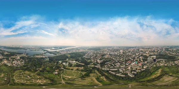 Panorama de 360 graus do Jardim Botânico Nacional em Kiev. Vista aérea — Fotografia de Stock