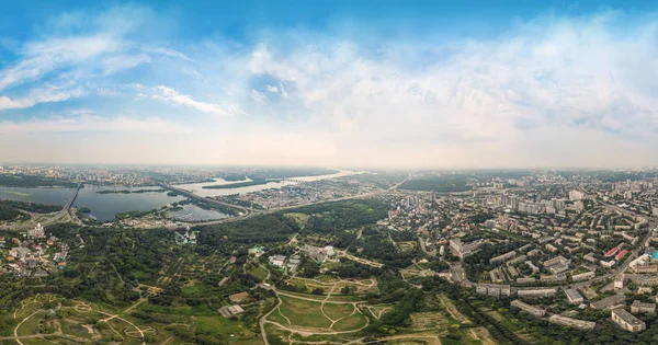 Панорама 360 градусов Национального ботанического сада в Киеве. Вид с воздуха — стоковое фото