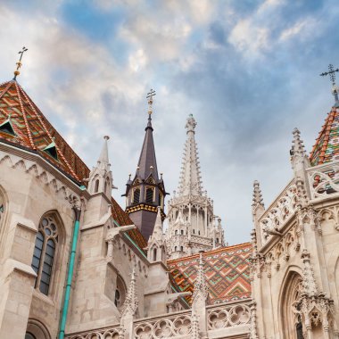 Aziz Matthias Kilisesi Kazısı Fishermans Bastion Budapeşte, Macaristan