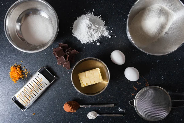 Zutaten für Chocolate Chip Cookie — Stockfoto