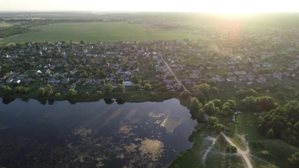 Vista aérea sobre os lagos — Vídeo de Stock