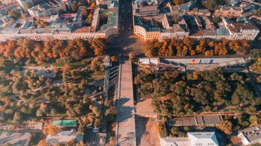 Odessa, Ukrayna Potemkin merdivenleri çıkınca havadan görünümü