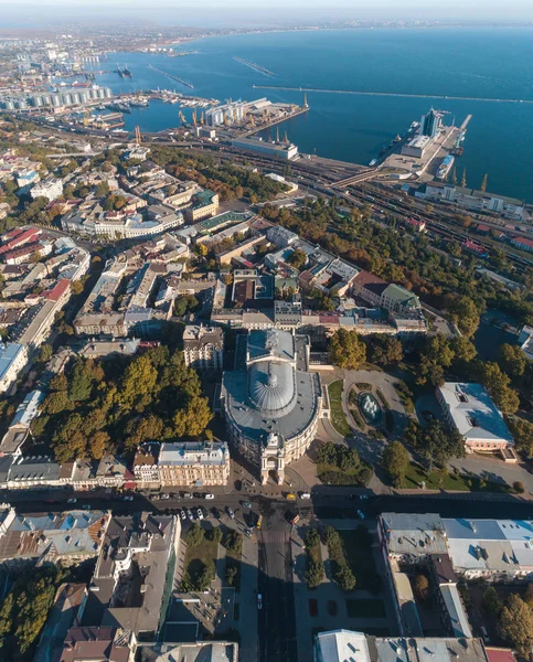 Odessa Opera ve bale Tiyatrosu, Ukrayna. Havadan görünümü — Stok fotoğraf