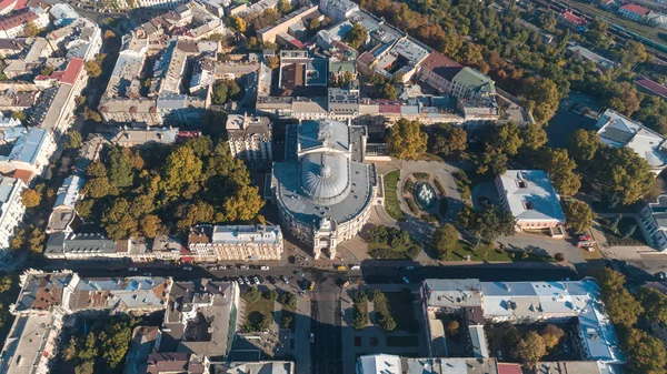 Odessa Opera ve bale Tiyatrosu, Ukrayna. Havadan görünümü — Stok fotoğraf