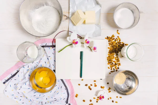 Ingredientes para la masa de Pascua — Foto de Stock