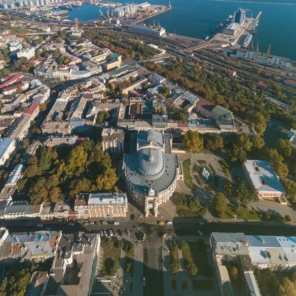 Odessa Opera ve bale Tiyatrosu, Ukrayna. Havadan görünümü — Stok fotoğraf