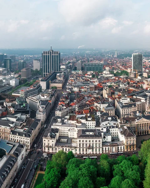 Vue aérienne du centre de Bruxelles, Belgique — Photo