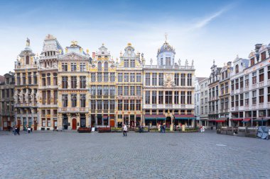 Brüksel'deki Grand Place meydanı, ünlü turistik yer, Belçika
