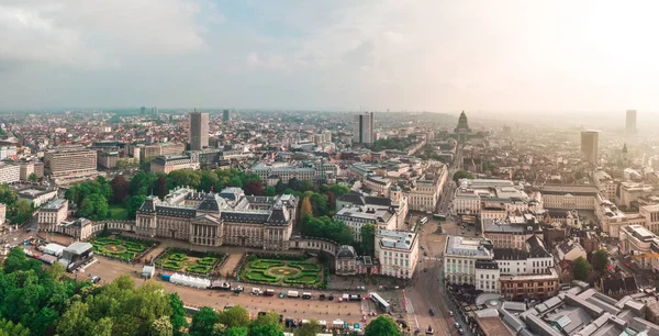벨기에 로얄 팰리스 브뤼셀의 파노라마 공중 전경 — 스톡 사진