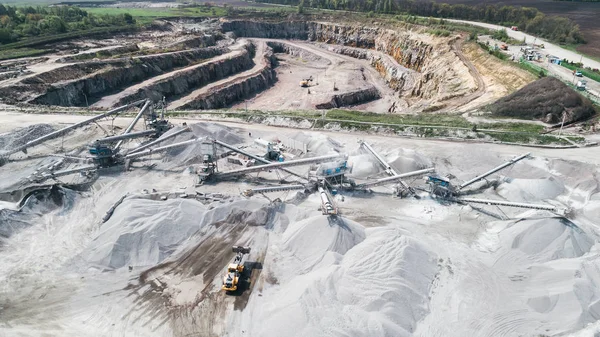 Aerial view of the granite quarry.