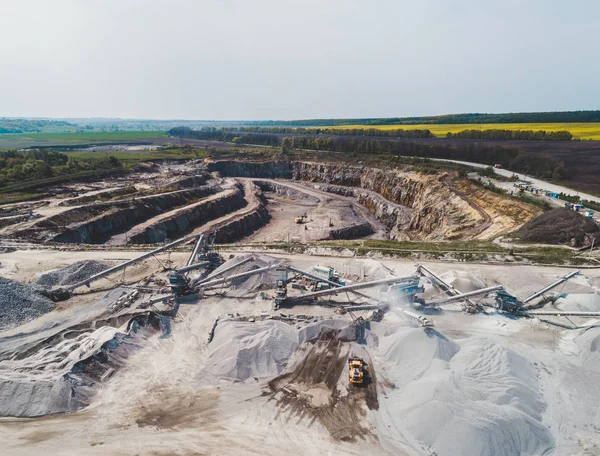 Aerial view of the granite quarry. — Stock Photo, Image