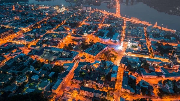 Kiew Nacht Stadt, Ukraine — Stockfoto