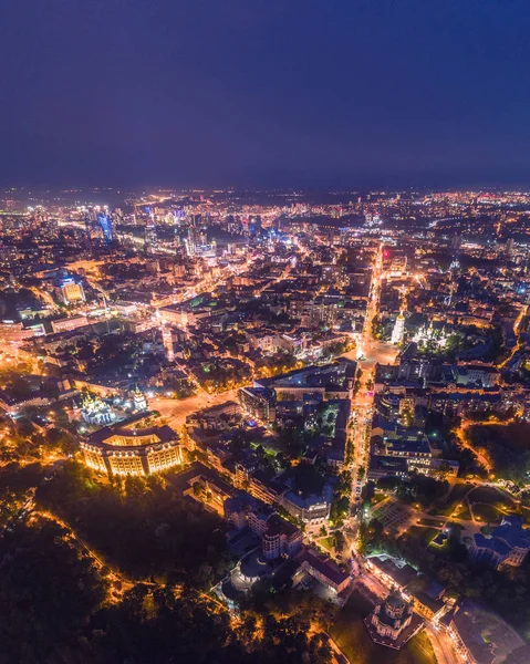 Kiev città notte, Ucraina — Foto Stock