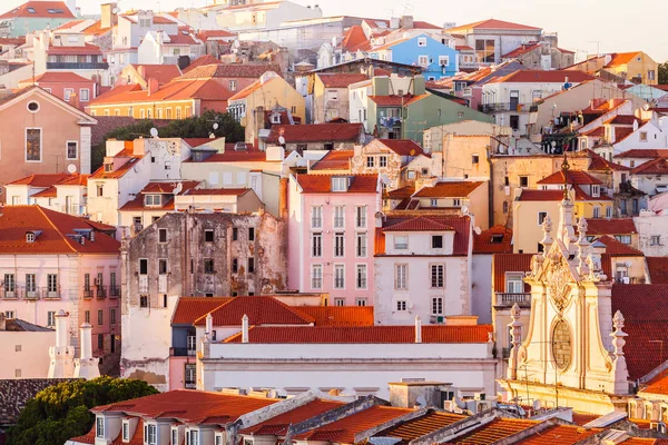 Vista de la parte central de Lisboa desde arriba, Portugal . — Foto de Stock