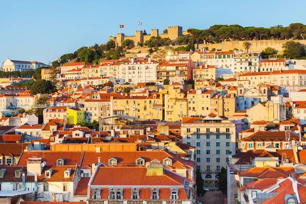 Vista da parte central Lisboa de cima, Portugal . — Fotografia de Stock