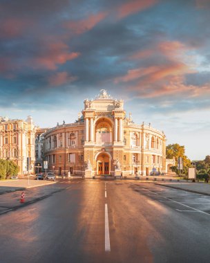 Opera House in Odessa, Ukraine. Odessa State Academic Opera and Ballet Theater clipart
