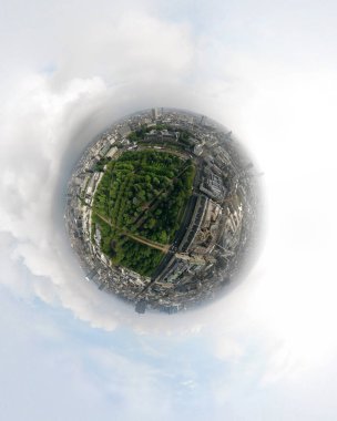 Havadan görünüm Panorama 360 derece Brüksel, Kraliyet Sarayı.