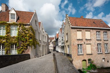 Bruges tarihi merkezinde Sokak, Belçika
