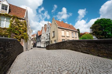 Bruges tarihi merkezinde Sokak, Belçika