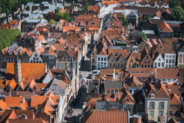 Bruges, Belçika'nın havadan görünümü