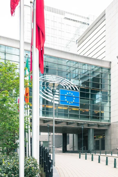 Budova Evropského parlamentu v Bruselu, Belgie — Stock fotografie