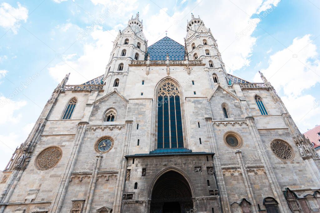 Saint Stephens Cathedral on the central square in Vienna, Austria