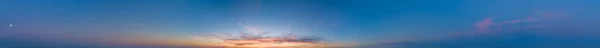 Large panorama with sunset sky with multicolor clouds — Stock Photo, Image