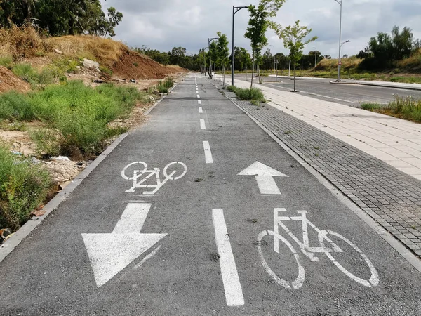 Bike Path Wasteland Kiryat Gat Israel — Stock Photo, Image