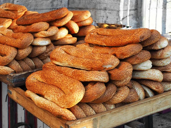 Traditionella Bagels Från Jerusalem Arabmarknaden Gamla Stan — Stockfoto