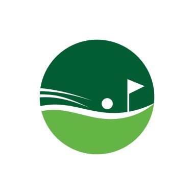 Golf logosu. grafik tasarım şablonu vektör illüstrasyon