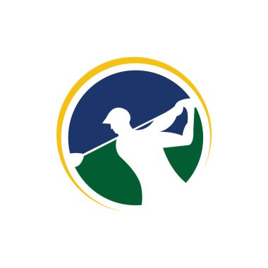 Golf logosu. grafik tasarım şablonu vektör illüstrasyon