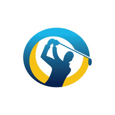 Golf logosu. grafik tasarım şablonu vektör illüstrasyon