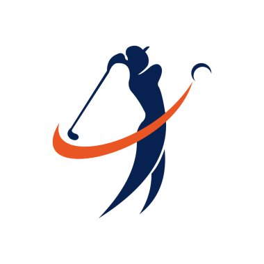 Golf logosu. grafik tasarım şablonu vektör illüstrasyon
