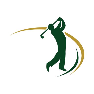 Golf logosu. grafik tasarım şablonu vektör illüstrasyon