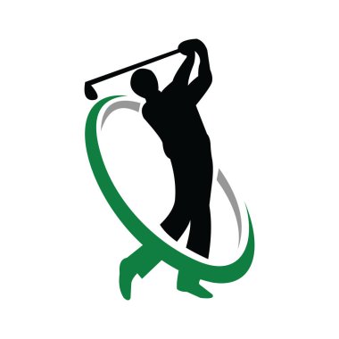 Golf logosu. grafik tasarım şablonu vektör illüstrasyon