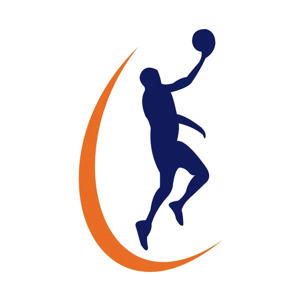 Modèle de logo Basketball — Image vectorielle