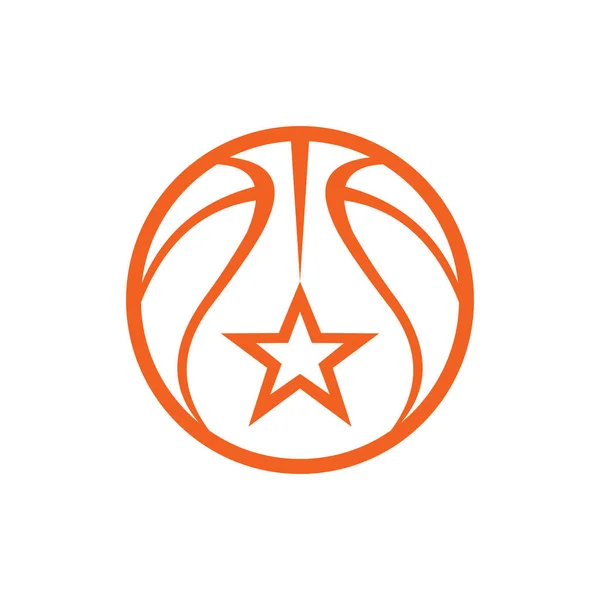 Modelo de logotipo de basquete —  Vetores de Stock