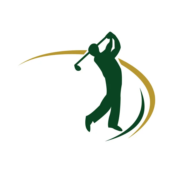 Το λογότυπο του γκολφ. απεικόνιση διανυσματικών προτύπων γραφικού σχεδιασμού — Διανυσματικό Αρχείο