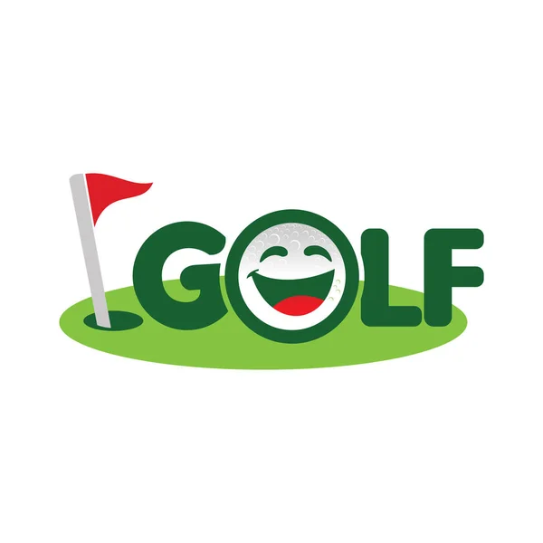 Το λογότυπο του γκολφ. απεικόνιση διανυσματικών προτύπων γραφικού σχεδιασμού — Διανυσματικό Αρχείο