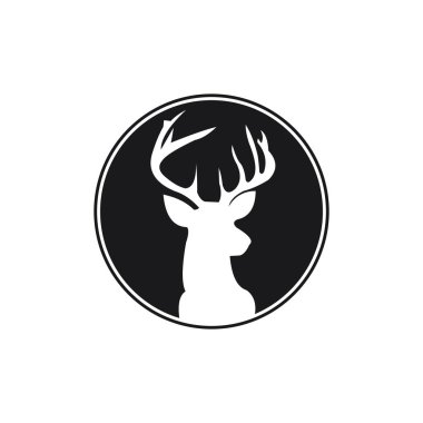 Geyik Avı Logo şablonu, Elegant Deer Head logo tasarımları vektör